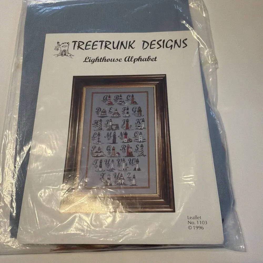 TreeTrunk Designs Lighthouse Alphabet Cross Stitch Pattern Nautical Sampler NEW